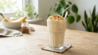 Batido proteico casero de banano