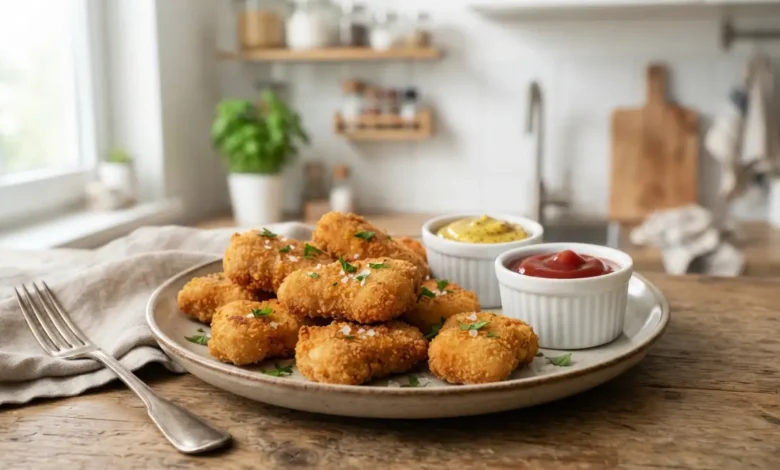 Nuggets caseros crujientes hechos en air fryer