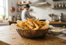 Papas fritas crujientes hechas en air fryer