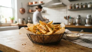 Papas fritas crujientes hechas en air fryer