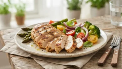 Pechuga de pollo a la plancha jugosa y saludable