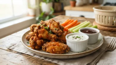 Alitas de pollo crujientes hechas en air fryer