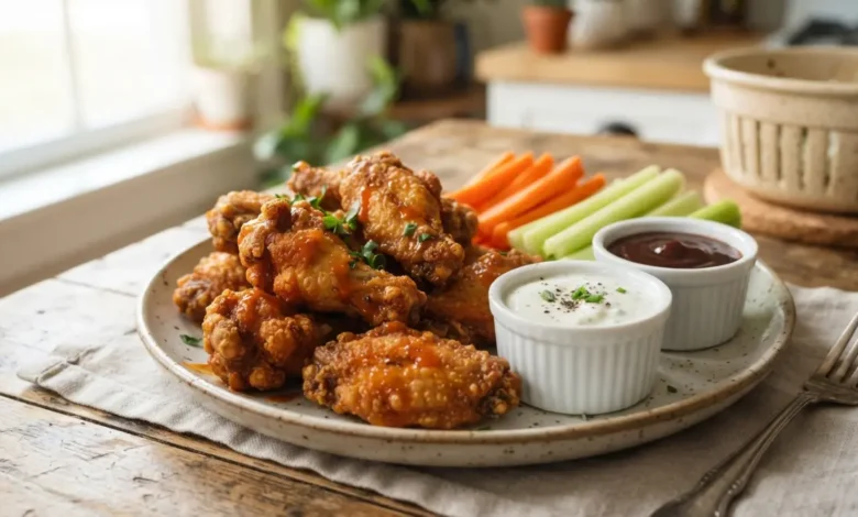 Alitas de pollo crujientes hechas en air fryer